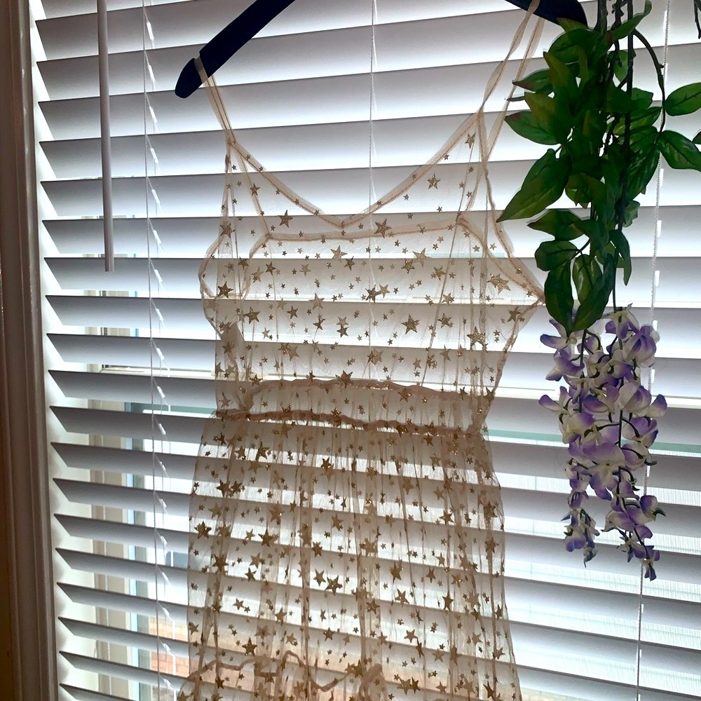 Long Sheer Stars Dress